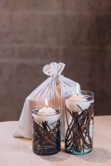 Kit Cilindros Velas Flotantes 20 cm y 15 cm