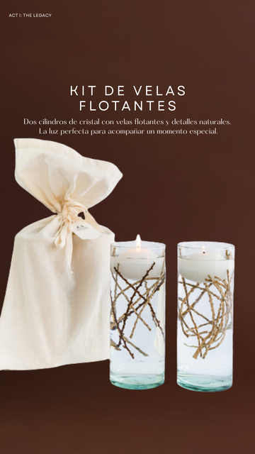 Kit Cilindros Velas Flotantes 25 cm